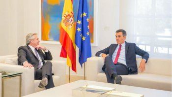 Alberto Fernández se reunió con el jefe del gobierno español en La Moncloa