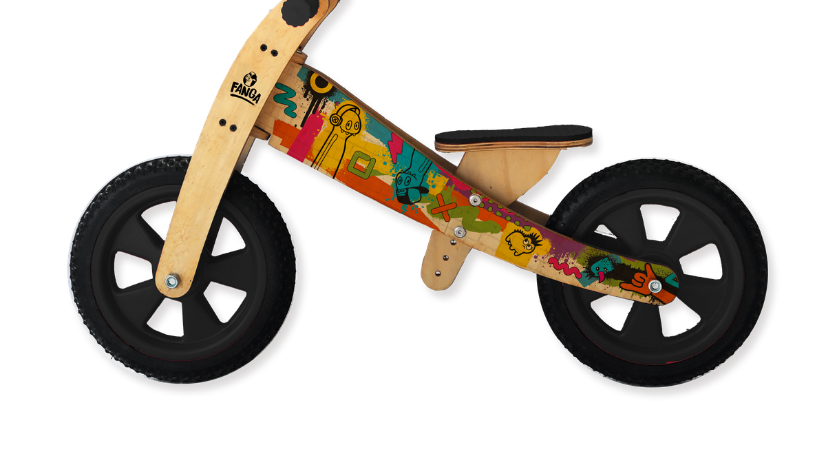 En FANGA diseñan bicicletas de aprendizaje sin rueditas. 