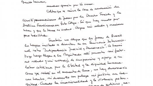 Mensaje del Papa Francisco a jueces latinoamericanos: Un Poder Judicial fuerte y honesto para impedir la anomia