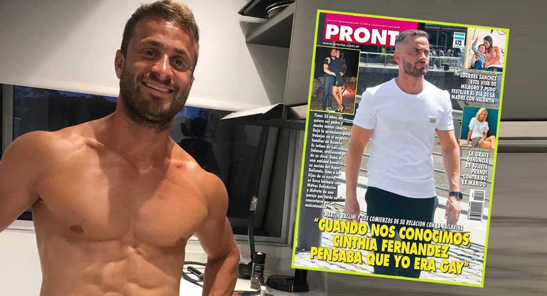 Así reaccionó Martín Baclini ante el rumor de que le paga a Cinthia Fernández para decir que es su novia y esconder su homosexualidad