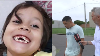 La desgarradora imagen del padre de Kim Gómez, la nena de 7 años fallecida en un robo La desgarradora imagen del padre de Kim Gómez, la nena de 7 años fallecida en un robo