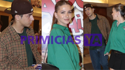 La China Suárez y Rusherking fueron al teatro a ver Casados con hijos: las fotos y el tierno gesto del cantante
