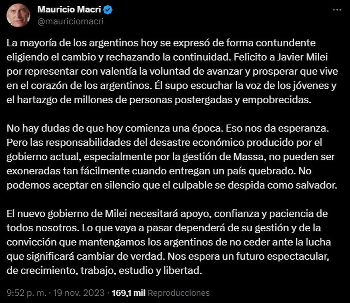 Mauricio Macri Apuntó Contra El Gobierno No Podemos Aceptar En Silencio Que El Culpable Se 1824