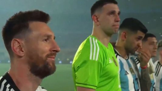 Video | Leo Messi se emocionó hasta las lágrimas al momento de cantar el himno