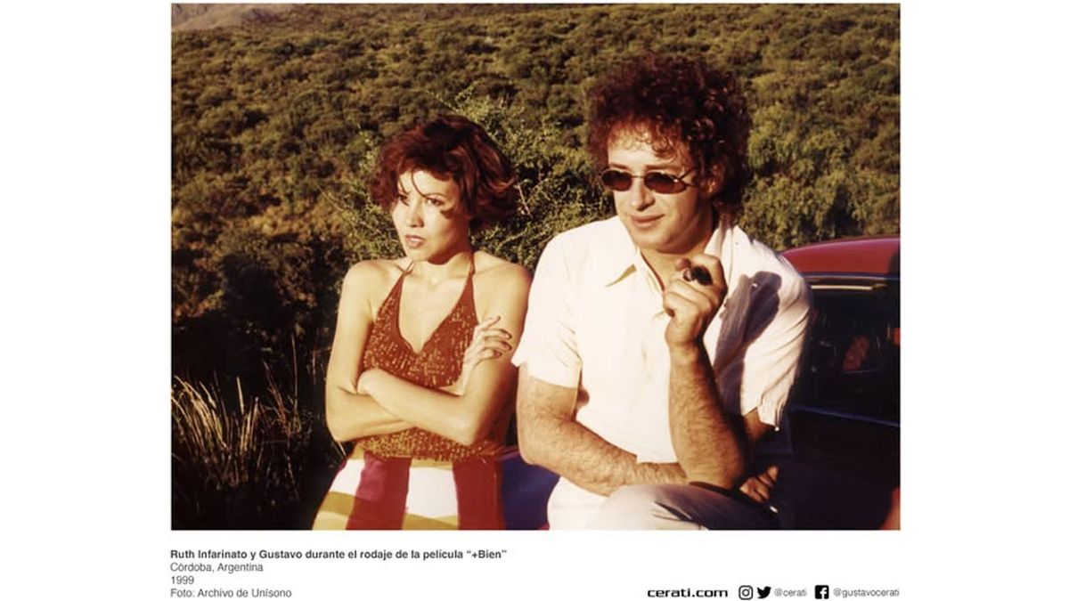 Ruth Infarinato con Gustavo Cerati. Ruth fue una de las conductoras más famosas y queridas de la señal de MTV (foto: cuenta de Instagram)  