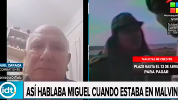 Ex combatiente se emocionó al ver el video de cuando fue a luchar a Malvinas