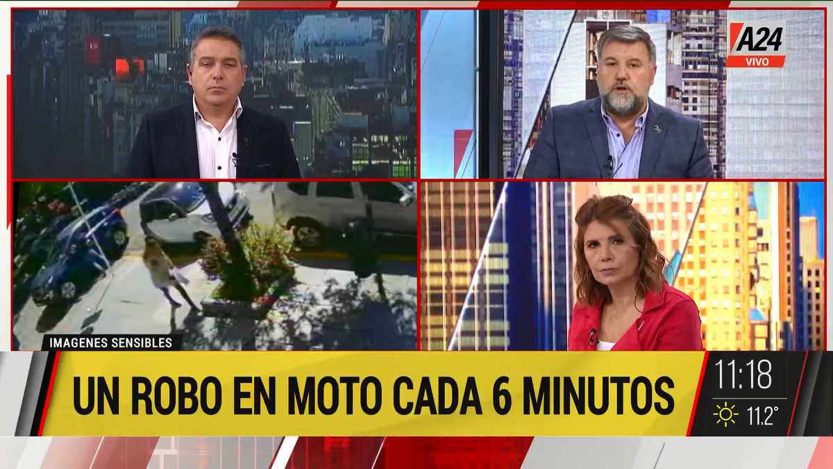 Alerta: los robos motochorros se dan uno cada 6 minutos. (Captura de Tv)