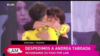 Andrea Taboada se largó a llorar en LAM y Ángel de Brito la tuvo que contener