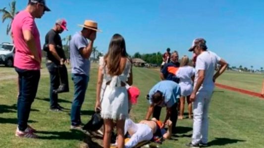 Fernando Burlando se cayó de un caballo durante un partido de polo, sufrió un duro golpe y está internado