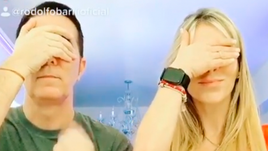 El romántico TikTok de Rodolfo Barili y su novia Lara Piro