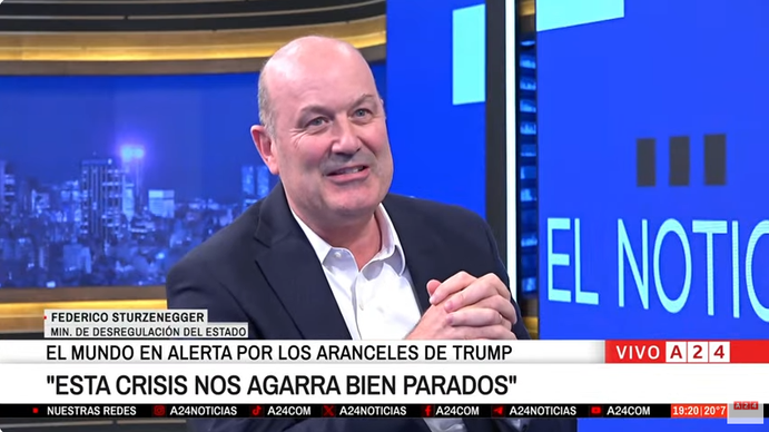 Sturzenegger en A24: la propuesta de la motosierra en la Ciudad y la solvencia de Argentina frente a la crisis mundial