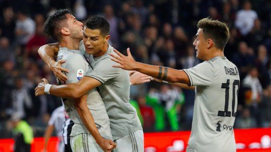 Juventus le ganó a Udinese por Bentancur y Cristiano y sigue en lo más alto con puntaje perfecto