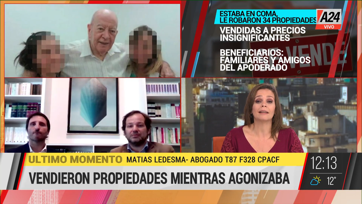 Estafa millonaria a un jubilado cuando agonizaba. (Captura de Tv)