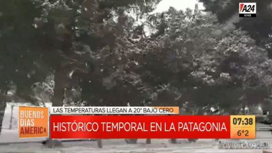 Temporal histórico en la Patagonia: temperaturas hasta 20 grados bajo cero