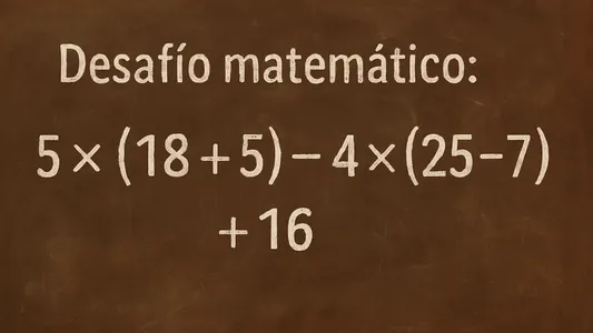 Desafío matemático: ¿en cuánto tiempo lo podés resolver?