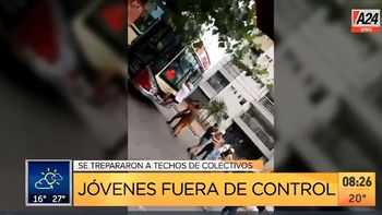 Lanús: así se armó una fiesta en el colectivo en plena calle