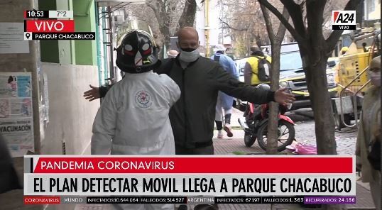 Así se hizo un testeo durante un operativo Detectar en Parque Chacabuco