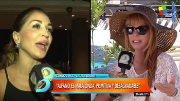 Alfano le respondió a la actriz que la trató de desagradable y mala leche
