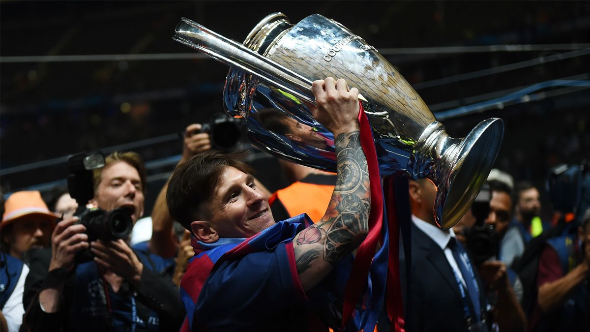 All the titles that Messi won in Barcelona