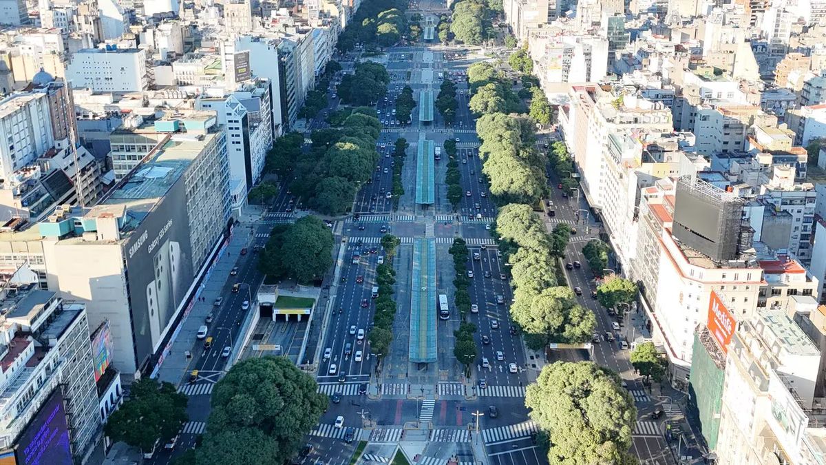 Paro general de la CGT en vista aérea.