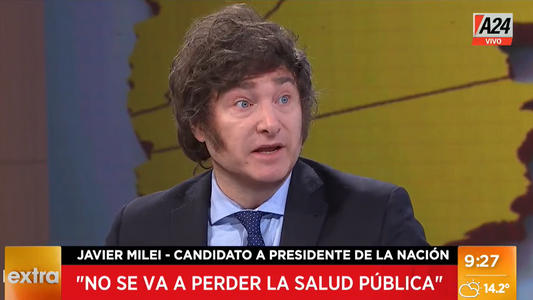 Javier Milei, en exclusivo en A24: cómo es el proyecto de educación y salud pública que piensa implementar