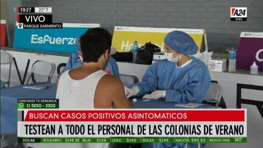 Así se hacen los testeos al personal de las colonias de verano