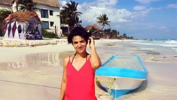 Agustina Cherri subió fotos en bikini de su viaje a Cancún