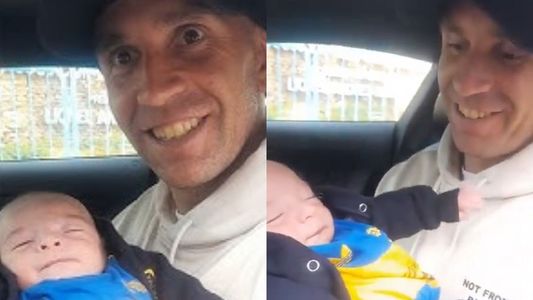 Dibu Martínez protagonizó un tierno momento con un bebé hincha de Boca