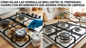Cómo dejar las hornallas brillantes: el PREPARADO casero con bicarbonato que ahorra VIDA y horas de limpieza