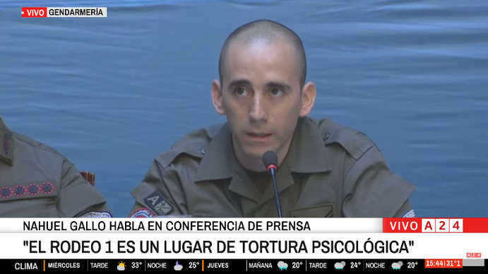 Nahuel Gallo en conferencia de prensa: Pensar en mi hijo es lo único que me mantuvo vivo