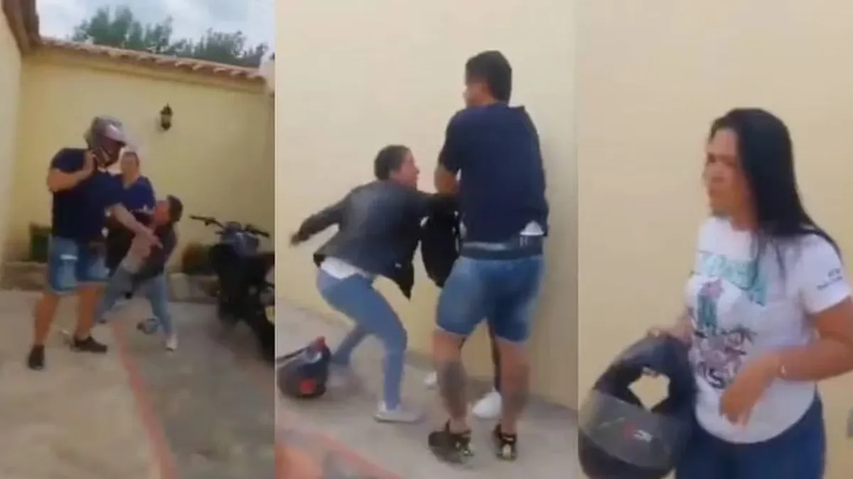 Una mujer sorprendió a su novio con una amante y le dio una golpiza: ¿Así que esa era tu confusión?
