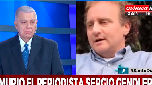 Santo se quebró al aire y Lapegüe dejó el programa por la noticia de la muerte de Sergio Gendler