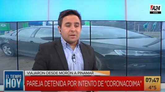 Una pareja intentó ingresar a Pinamar con una “coronacoima” en el retén
