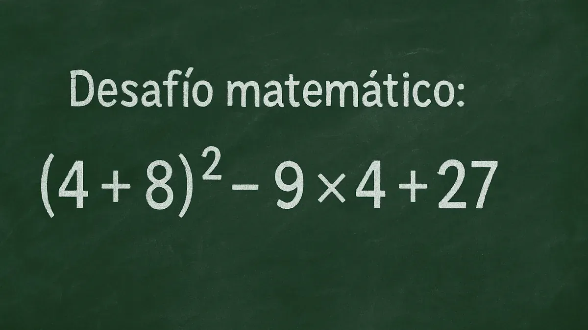 Imagen de pizarra para Desafío Matemático: esta cuenta con signos no se resuelve de un vistazo