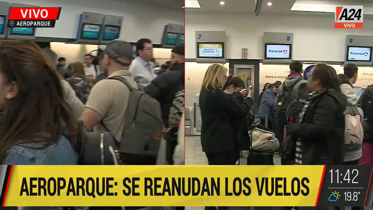 Aeroparque: se levantó el paro y se normalizan los vuelos (Foto: captura de video)