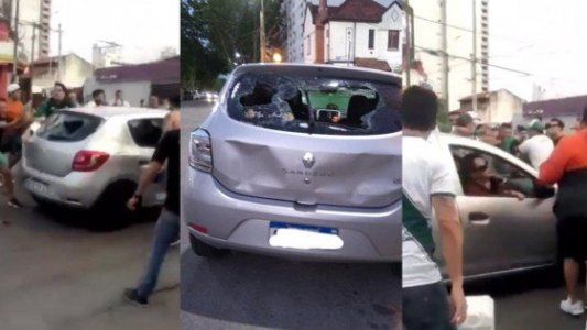 Brutal agresión de hinchas de Banfield a una familia de Lanús que volvía de la cancha
