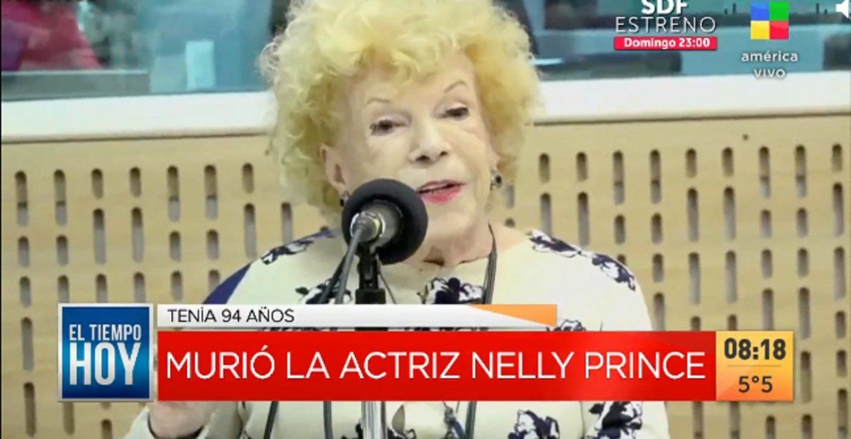 Murió la actriz y cantante Nelly Prince