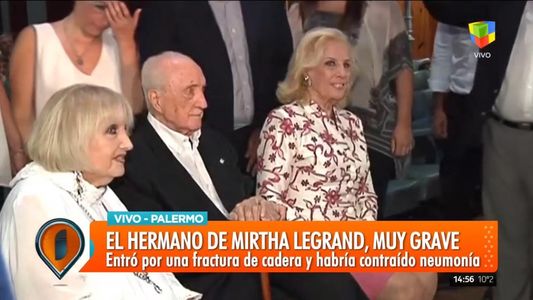 El hermano de Mirtha Legrand lucha por su vida