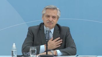 Alberto Fernández, durante el acto de este viernes en la Casa Rosada (Foto: captura de video). Alberto Fernández, durante el acto de este viernes en la Casa Rosada (Foto: captura de video).