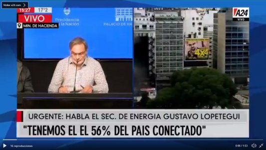 El secretario de Energía dijo que no saben por qué ocurrió el apagón pero prometió sancionar a los responsables