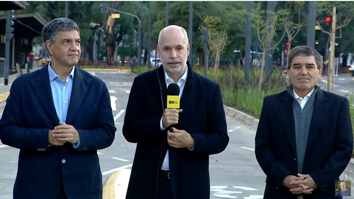 Horacio Rodríguez Larreta estuvo acompañado de Jorge Macri y Fernán Quirós