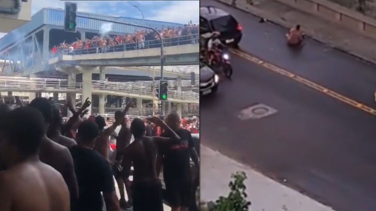 Incidentes graves entre hinchas de Flamengo y Vasco da Gama en el Maracaná y por las calles de Río de Janeiro (Foto: captura de TV).