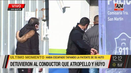 Detuvieron al conductor que atropelló a una mujer y huyó