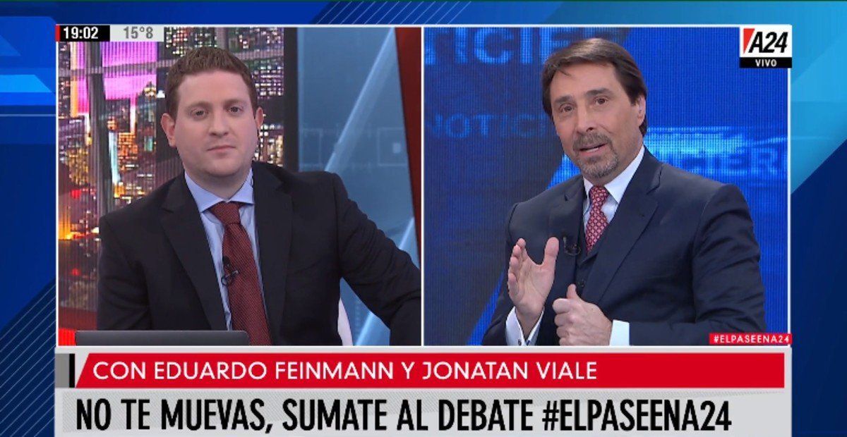 El Pase en A24 entre Jonatan Viale y Eduardo Feinmann: polémica por la vacuna rusa a pocos días de su llegada al país