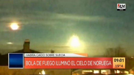 En Noruega se vio un meteoro verde que iluminó el cielo