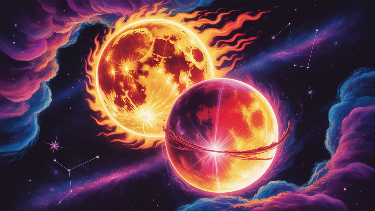 Luna en fuego + Venus on fire: cuando el deseo no pide permiso. Foto: ideogram.