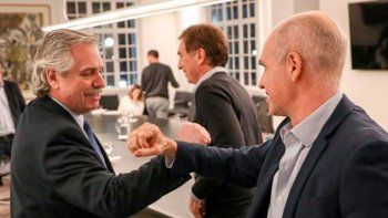 Alberto Fernández con Horacio Rodríguez Larreta Alberto Fernández con Horacio Rodríguez Larreta