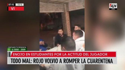 Así violaba la cuarentena el jugador de estudiantes Marcos Rojo