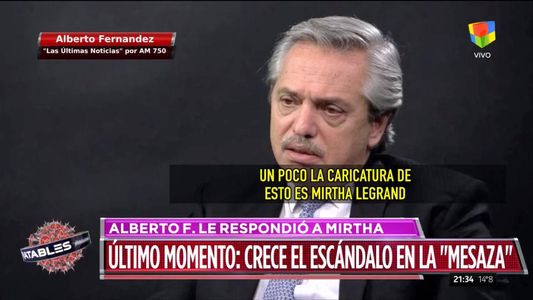 Alberto Fernández le respondió a Mirtha Legrand tras negarle la invitación a la Mesaza