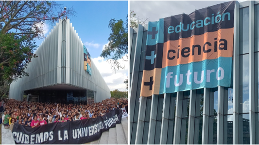 Un abrazo simbólico a la UBA en reclamo por la situación presupuestaria